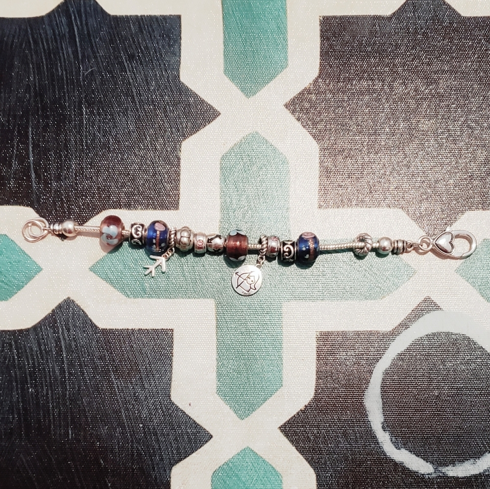 Silver Sagittarius Charm Bracelet